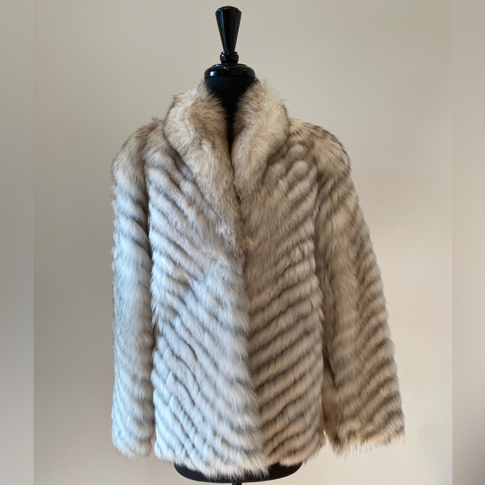 Genuine Alaskan Blue Fox Fur Coat- Custom/ Vintage